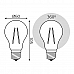 Лампа светодиодная филаментная Gauss E27 6W 4100К прозрачная 1/10/50 102802206