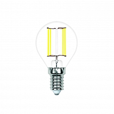 Лампа светодиодная филаментная Volpe E14 6W 3000K прозрачная LED-G45-6W/3000K/E14/CL/SLF UL-00008316