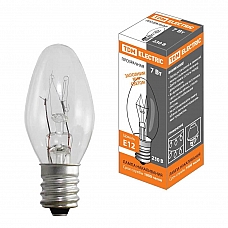 Лампа накаливания TDM Electric Е12 7W прозрачная SQ0332-0054